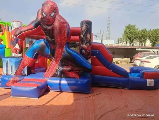 Customized Outdoor / Indoor Spider Man Bounce House Jumping Castle