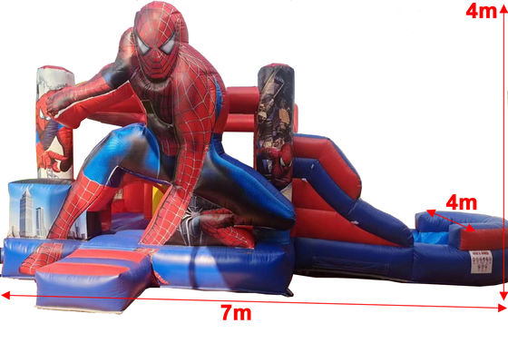 Customized Outdoor / Indoor Spider Man Bounce House Jumping Castle
