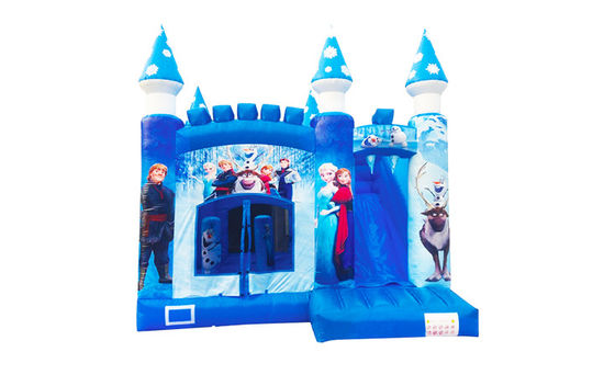 Snow Ice Princess Bounce House dengan Slide untuk anak-anak