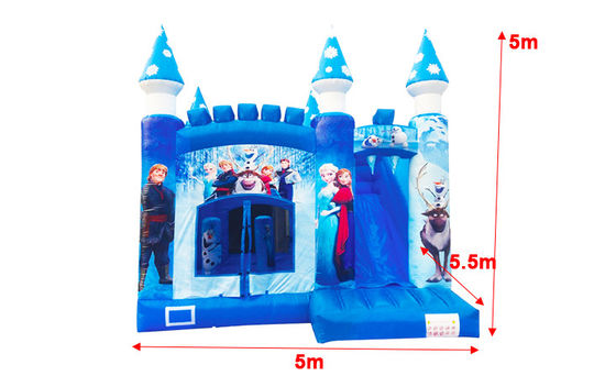 Snow Ice Princess Bounce House dengan Slide untuk anak-anak