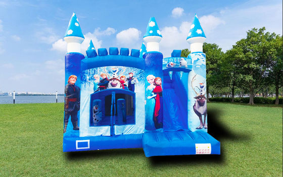 Snow Ice Princess Bounce House dengan Slide untuk anak-anak
