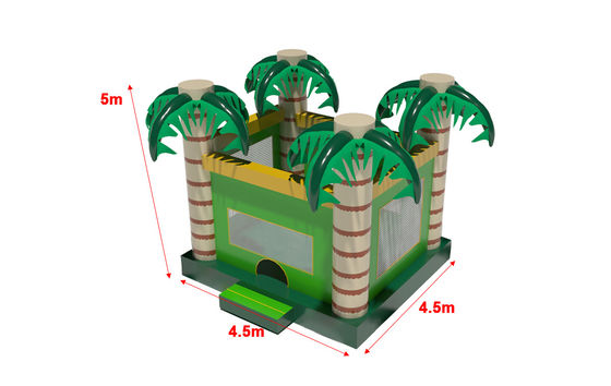 Tropical Palm Tree Bounce House Anak-anak Kastil Inflatable