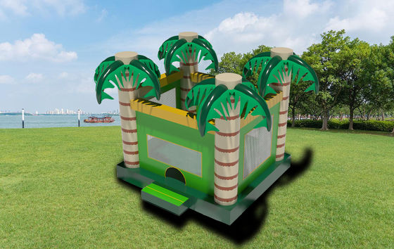 Tropical Palm Tree Bounce House Anak-anak Kastil Inflatable