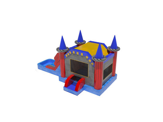 Rumah Bouncing dengan Slide dan Kolam Renang
