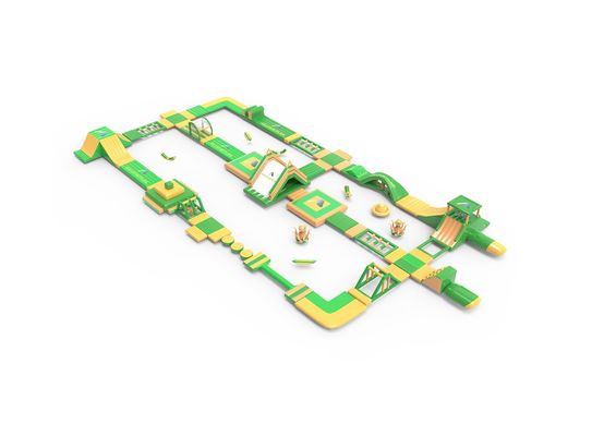 Kuning Hijau Pvc Air Penghalang Inflatable Lingkaran Challange Untuk Dijual