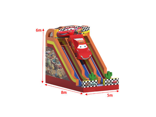Mobil balap tema kering Slide kembung Disesuaikan 8x5x6m