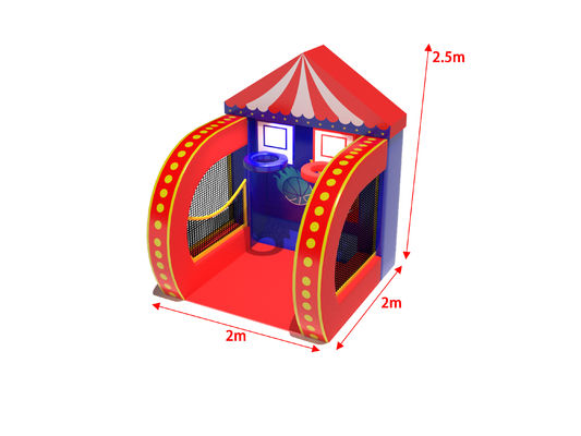 PVC Tarpaulin Inflatable Basketball Game Aktivitas Karnaval Untuk Taman