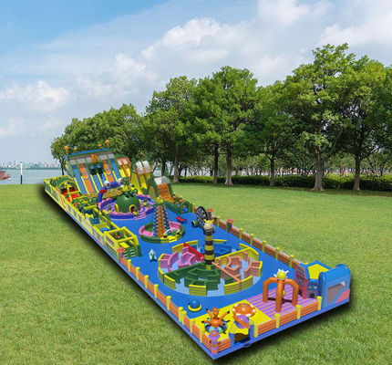 Taman hiburan besar yang bisa diembun Dengan hambatan labirin Slide besar kolam renang bola