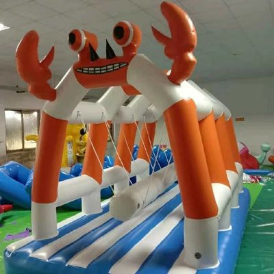 Taman bermain luar ruangan Indoor Inflatable Games Crab Swing Untuk Anak-anak