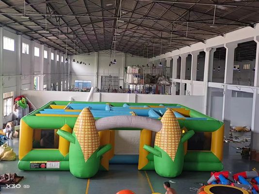 Popcorn Maze Outdoor Inflatable Games Ukuran Besar Untuk Dewasa