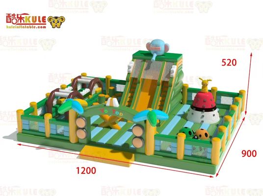 Taman bermain anak-anak Kastil kembung Bounce House Dengan Slide