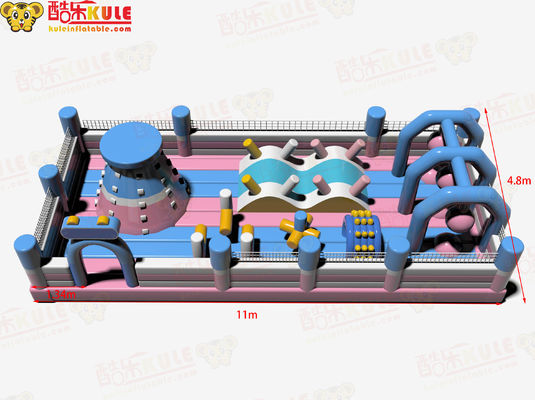 Kastil Lompatan Inflatable Dengan Hambatan Mendaki Bouncy Park