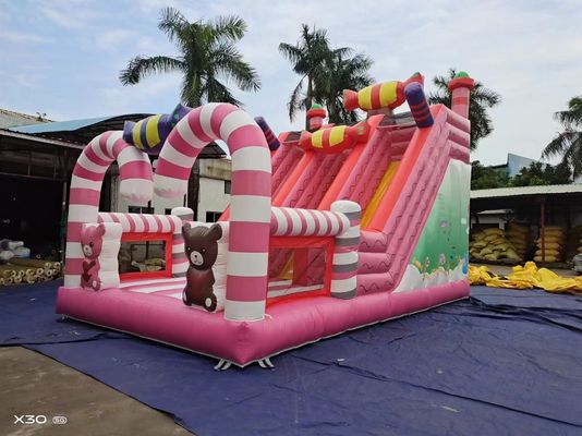 Candy World Pink Style Slide Inflatable Untuk Sewa Acara Partai