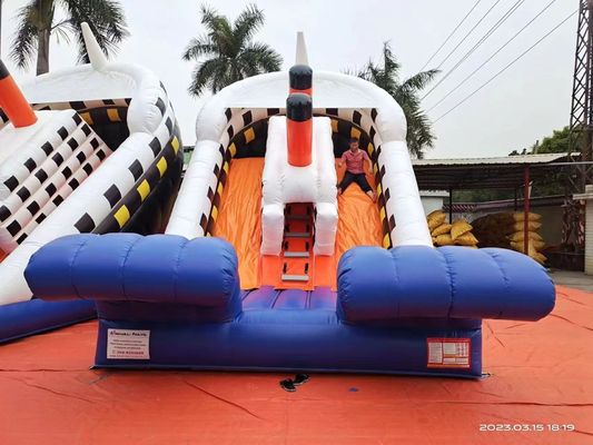 Gaya kapal Slide Inflatable Dua Sisi Dengan Stopper Gelombang
