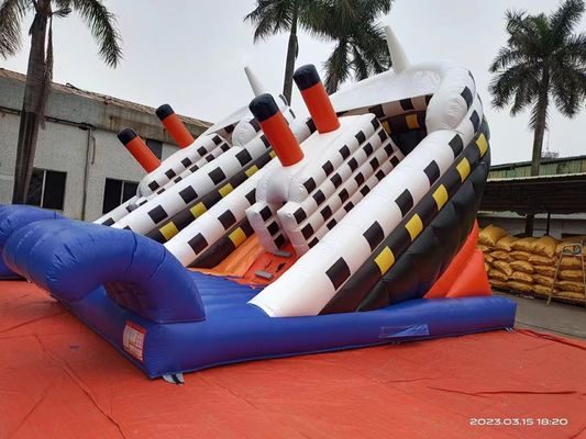 Gaya kapal Slide Inflatable Dua Sisi Dengan Stopper Gelombang