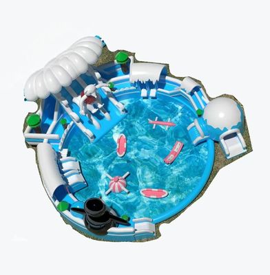Snow World Outdoor Inflatable Waterpark Disesuaikan Dengan Kolam Ronde Besar