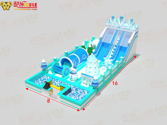 Cahaya Biru Warna Inflatable Anak-anak Inflatable Bouncy Castle