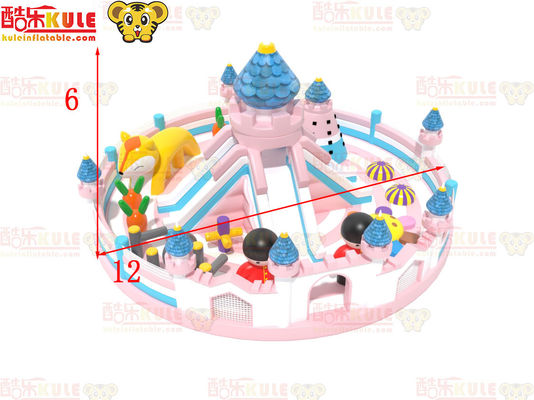 Kastil Inflatable Lingkaran Besar Dengan Slide Taman Permainan Indoor Untuk Anak-anak
