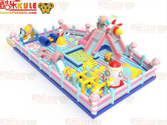 Tema Rocky Dengan Bola Samudra Inflatable Anak-anak Bouncy Castle
