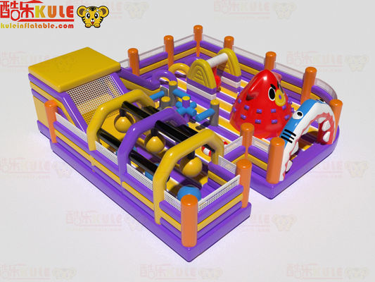 Angry Birds Inflatable Bounce Jumping Park Dengan Hambatan untuk Anak-anak