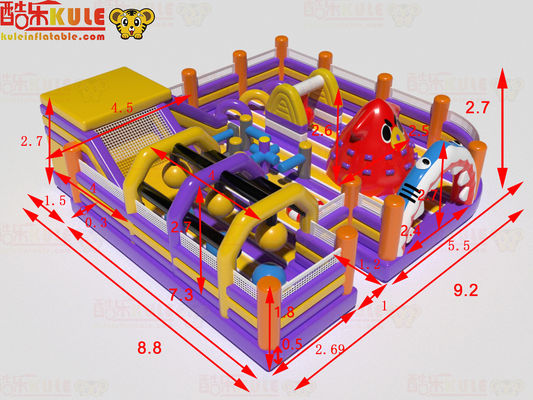 Angry Birds Inflatable Bounce Jumping Park Dengan Hambatan untuk Anak-anak