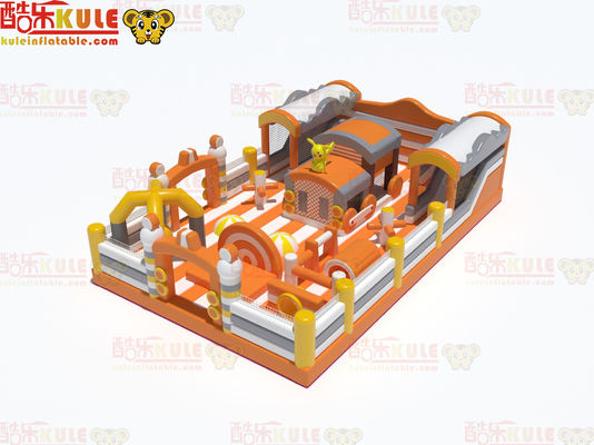 Kastil Melompat Gaya Oranyeu Kuning dengan Slide Game