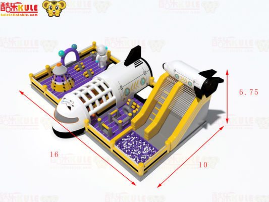 Tema Pesawat Inflatable Bouncy Castle 160 SQM Kelas Komersial