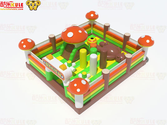 Ukuran Kecil Jamur Inflatable Jumping Castle Untuk Anak Usia Dini