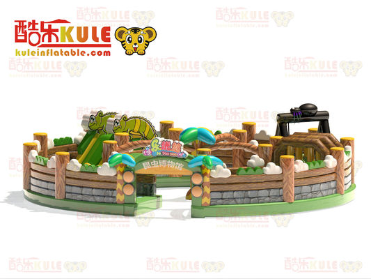 Kursus rintangan lingkaran bulat kembung Kastil Bouncy untuk anak-anak