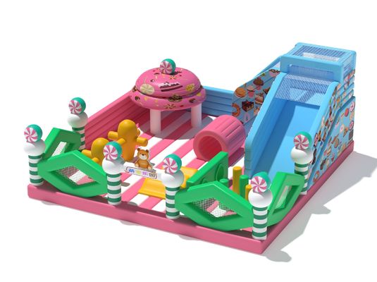 Candy Park Magic Inflatable Castle Bounce House Untuk Anak-anak