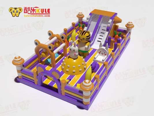 Kelinci Kucing Bouncy Kastil Inflatable Dengan Swing Climbing Slide