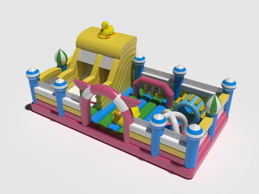 Kastil kecil yang bisa tertiup Duck Park Kuning Pink Biru