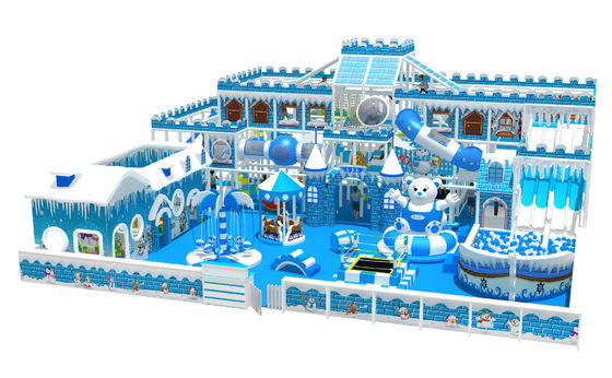 Perlengkapan Taman Lari Soft Indoor Komersial Dengan Snowman Musim Dingin