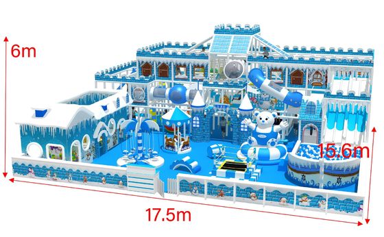 Perlengkapan Taman Lari Soft Indoor Komersial Dengan Snowman Musim Dingin
