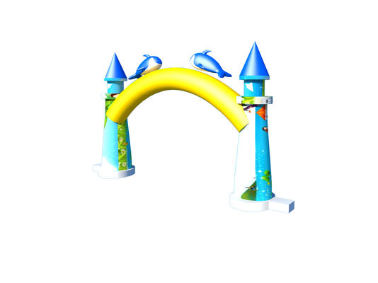 Ocean Dolphin Inflatable Arches 8*6m Untuk Acara Pesta Iklan Luar Ruang