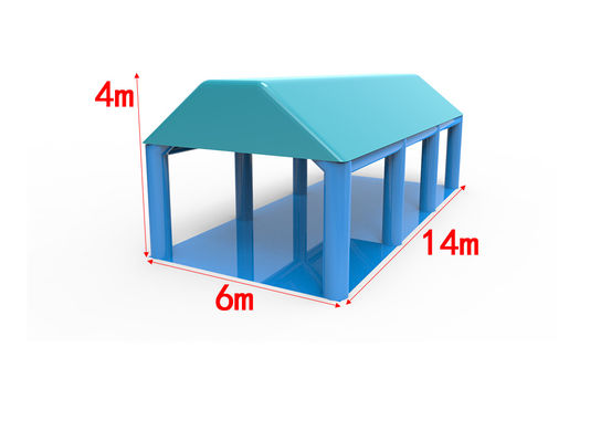 Blue Outdoor Inflatable Tents Portable Air Structure Disesuaikan