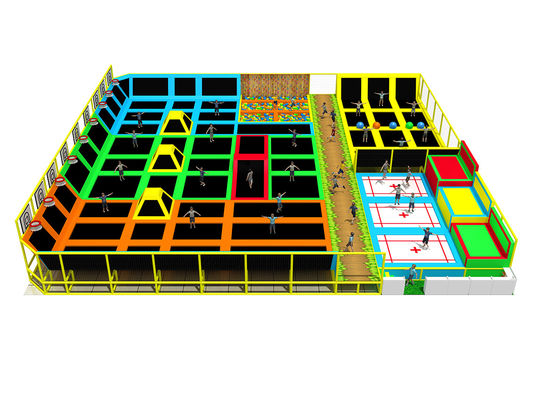 Taman Trampolin Indoor Profesional Dengan Bahan Nylon Pvc Pp