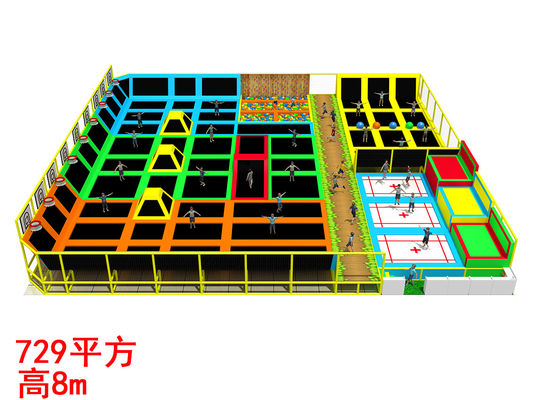 Taman Trampolin Indoor Profesional Dengan Bahan Nylon Pvc Pp
