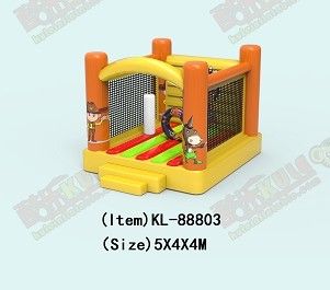 Kastil Bouncing untuk Anak-anak dengan Lingkaran Pilar