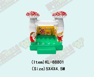 Jamur Inflatable Samll Jumping Blow Up Castle Untuk Anak-anak