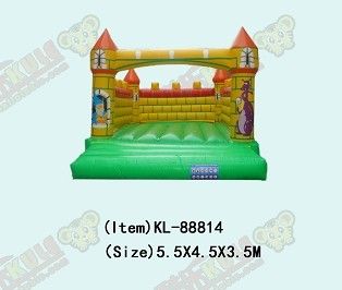 Ladybird Bulat Bulat Terbakar Penghalang Kursus Bouncy Castle Serangga bertema
