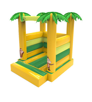 Anak-anak Kastil Bouncing Inflatable Dengan Pola Monyet