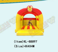 Iron Man Inflatable Kuning Merah Warna Bouncy Castle Untuk Anak-anak