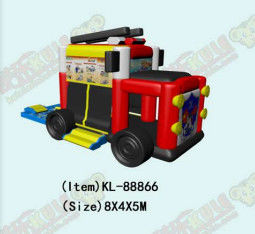 Truk Pemadam Kebakaran Kastil Inflatable Bounce House untuk Anak-anak