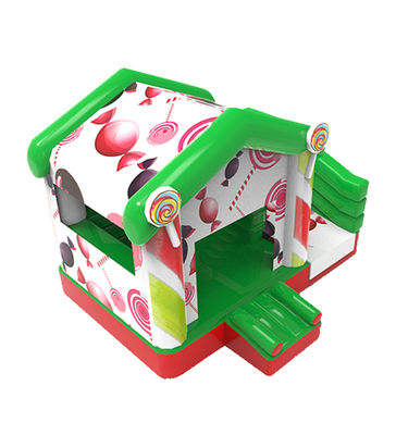 Candy House Inflatable Jumping Castle Dengan Slide