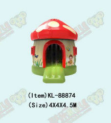 Bulat Bulat Bulat Jamur Bouncy Castle 5*4*4.5m