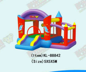 Rumah Bounce Commercial Inflatable Dengan Pola Dolphin
