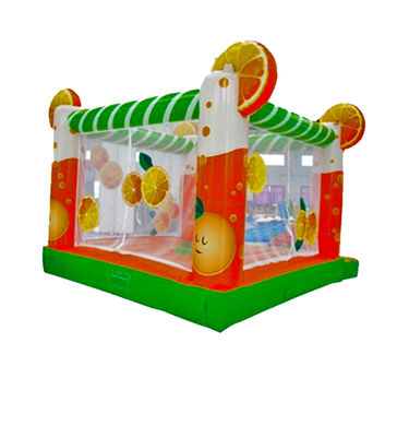 Buah Tema Kastil Inflatable Tarpaulin Ledakan Up Bounce House