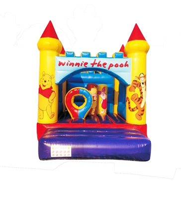 Winnie The Pooh Inflatable Bouncy Castle Dengan Pilar Lingkaran Kecil
