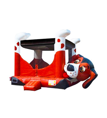 Tema Anjing Inflatable Bouncy Castle Double Stitching Sewa